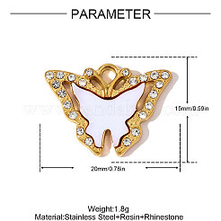 304 Stainless Steel Resin Pendants&nbsp;STAS-OY009-01G