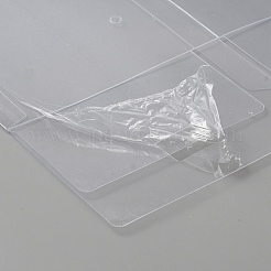 Portable Transparent Plastic Swiss Cake Roll Sandwich Holder Box&nbsp;CON-WH0095-13A