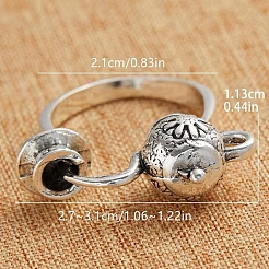 Teapot & Teacup Alloy Finger Rings for Unisex&nbsp;FS-WG8E880-01