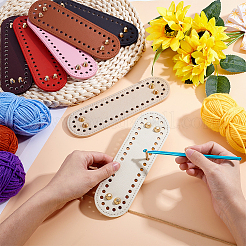 7Pcs 7 Colors PU Leather Crochet Bag Bottoms&nbsp;PURS-ME0001-02