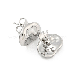 Non-Tarnish Oval 304 Stainless Steel Ear Studs&nbsp;EJEW-L290-003P