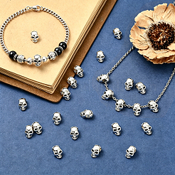 30Pcs Tibetan Style Alloy European Beads&nbsp;TIBEB-FS0001-21AS