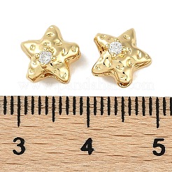 Brass Micro Pave Cubic Zirconia Beads&nbsp;KK-P283-20G