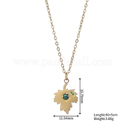 304 Stainless Steel Pave Cubic Zirconia Pendant Necklaces for Women&nbsp;WG4D9D9-02