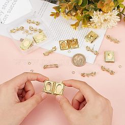 DIY Book Shape Locket Charm Brooch Making Kits&nbsp;DIY-NB0006-87