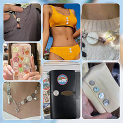 100Pcs Natural Shell Buttons&nbsp;BUTT-PH0001-72