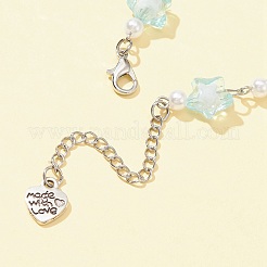 Alloy Heart with Word Pendant Necklace&nbsp;NJEW-FZ00004-13