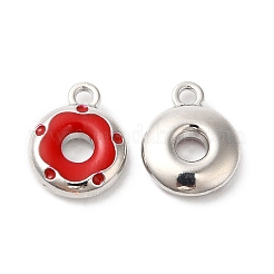 合金エナメルチャーム  ドーナツチャーム  ミックスカラー  12.5x10x3mm  穴：1.5mm&nbsp;ENAM-D050-11P