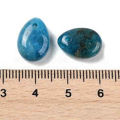 天然アパタイトのティアドロップチャーム  ペンダントネックレス作りに  14x10x6mm  穴：1mm&nbsp;G-M410-01-12