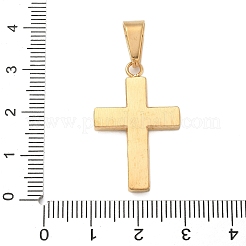 304ステンレスペンダント  クロスチャーム  ガラスと  透明  30x19x3mm  穴：8.5x5mm&nbsp;STAS-G346-29G-01