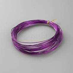 平らなアルミニウムワイヤー  DIYクラフト用  パープル  1x0.5mm  約32.81フィート（10m）/ロール&nbsp;AW-WH0020-02A