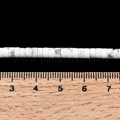 天然石ハウライトビーズ連売り  多面カット  ロンデル  4x2mm  穴：0.5mm  約190個/連  14.96''（38センチメートル）&nbsp;G-RM241221-P1