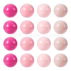 20 個 4 色不透明アクリルビーズ  ラウンド  ミックスカラー  20x19mm  穴：3mm  5個/カラー&nbsp;MACR-TA0002-51B