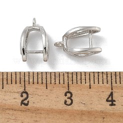 ラックメッキ真鍮製ペンダントベイル  長持ちメッキ  鉛フリー＆カドミウムフリー  葉  プラチナ  11x7x4mm  穴：1mm&nbsp;KK-G515-31P