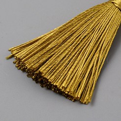 ポリエステル製の大きなペンダント装飾  タッセル吊り飾り  ゴールデンロッド  240~285mm&nbsp;HJEW-WH0042-101A