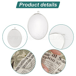 DIY Oval Blank Dome Pendant Making Kit&nbsp;DIY-PH0017-52