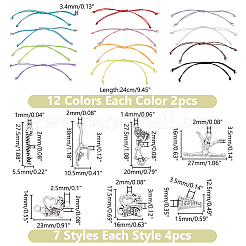 DIY Cheerleading Series Alloy Pendants & Waxed Polyester Braided Bracelet Makings Kits&nbsp;DIY-WR0004-48
