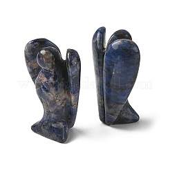 天然ソーダライト彫刻の天使像  自宅オフィスのデスクトップの風水の装飾品  18.5~20x29~35x49~51mm&nbsp;GG-CBA9C2C-A33