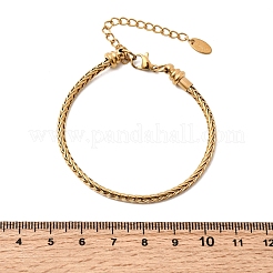 304 Stainless Steel Wheat Chains Bracelets for Women&nbsp;BJEW-A158-02A-G