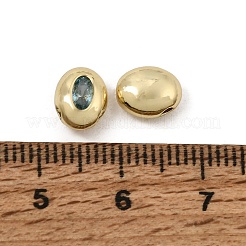 Brass Pave Cubic Zirconia Beads&nbsp;CU-CBA7D12-01G-01