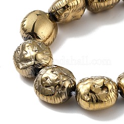PVD Vacuum Plating Non-magnetic Synthetic Hematite Beads Strands&nbsp;G-G849-09G