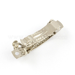 鉄ヘアアクセサリーパーツ  髪留めパーツ  プラチナ  30x5mm&nbsp;MAK-R001-23