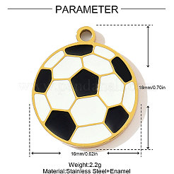 304 Stainless Steel Enamel Pendants&nbsp;STAS-OY003-18G