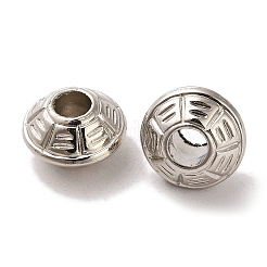 CCBプラスチックビーズ  双円錐形  プラチナ  10.4x6mm  穴：3.5mm&nbsp;CCB-U001-43P