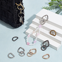 24Pcs 8 Styles Iron D Ring&nbsp;DIY-PH0028-85