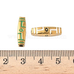 304ステンレススチールエナメルビーズ  イオンプレーティング（ip）  ゴールドカラー  18x5x5mm  穴：2mm&nbsp;STAS-I346-46G