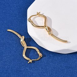 Brass Stick Hoop Earrings&nbsp;EJEW-A143-07G