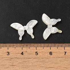 ナチュラルホワイトシェルビーズ  蝶  ホワイトスモーク  13x20x3mm  穴：1mm&nbsp;SHEL-M021-09A