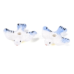 Hand Painted Peace Dove Porcelain Beads&nbsp;PORC-N013-05