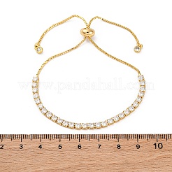 Adjustable Brass Micro Pave Cubic Zirconia Bracelets&nbsp;LS-BJEW-G588-01G