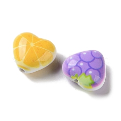 Printed Opaque Acrylic Beads&nbsp;MACR-F087-05