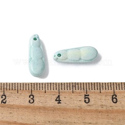 天然レインボーアラシャンアゲートチャーム  染め  エンドウ豆のチャーム  淡いターコイズ  11~11.5x4.5~5x3~3.5mm  穴：1.2mm&nbsp;G-G194-05A
