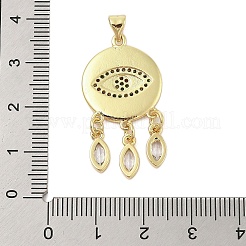 Rack Plating Brass Micro Pave Cubic Zirconia Pendants&nbsp;KK-Z074-05G