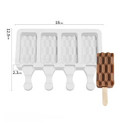 Food Grade DIY Rectangle Ice-cream Silicone Molds&nbsp;DIY-D062-04B