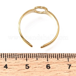 304ステンレススチールカフオープンリング  花  ゴールドカラー  8.5mm  内径：18mm&nbsp;SA-CBA383B-01G