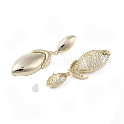 真鍮ペンダントスタッドピアス  馬の目  ゴールドカラー  64x17mm&nbsp;EJEW-B046-08G