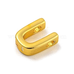 真鍮チャーム  カドミウムフリー＆ニッケルフリー＆鉛フリー  18KGP本金メッキ  U字  8.5x6.5x3mm  穴：1.2mm&nbsp;KK-P263-13G-U