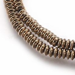 Electroplated Non-magnetic Synthetic Hematite Beads Strands&nbsp;X-G-P401-10AB