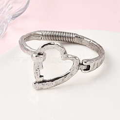 Alloy Hinged Bangles for Women&nbsp;RJEW-S637-02AS