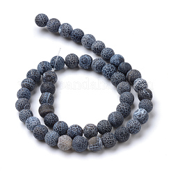 Natural & Dyed Crackle Agate Bead Strands&nbsp;G-T056-10mm-01
