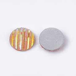 樹脂カボション  フラットラウンド  ゴールデンロッド  12x3~3.5mm&nbsp;CRES-T012-05D