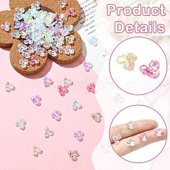 アクリルビーズキャップ100個  花  ミックスカラー  9x10x3mm  穴：1.5mm&nbsp;OACR-CJ0002-75