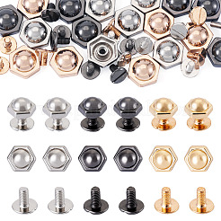 鉄ネジ18色3セット  合金ナット付き  六角  ミックスカラー  11.3x10x5mm  穴：2.5mm  6セット/カラー&nbsp;FIND-TA0006-28A
