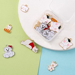 24Pcs 6 Style Alloy Enamel Pendants&nbsp;ENAM-LS0001-88