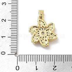 Brass Micro Pave Cubic Zirconia Pendants&nbsp;KK-F877-23G