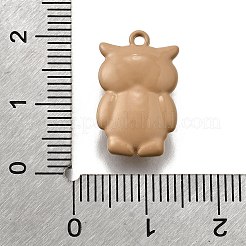 合金エナメルチャーム  動物のチャーム  フクロウ  18x11.5x5.5mm  穴：1.2mm&nbsp;ENAM-D303-05J
